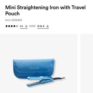 Mini travel straightening iron for travel